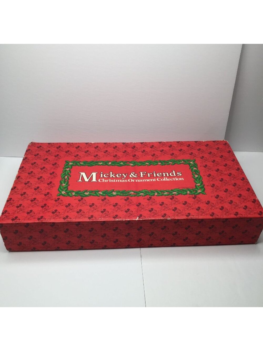 Vintage Disney Mickey Mouse & Friends Christmas Tree Ornament Box 24.5"